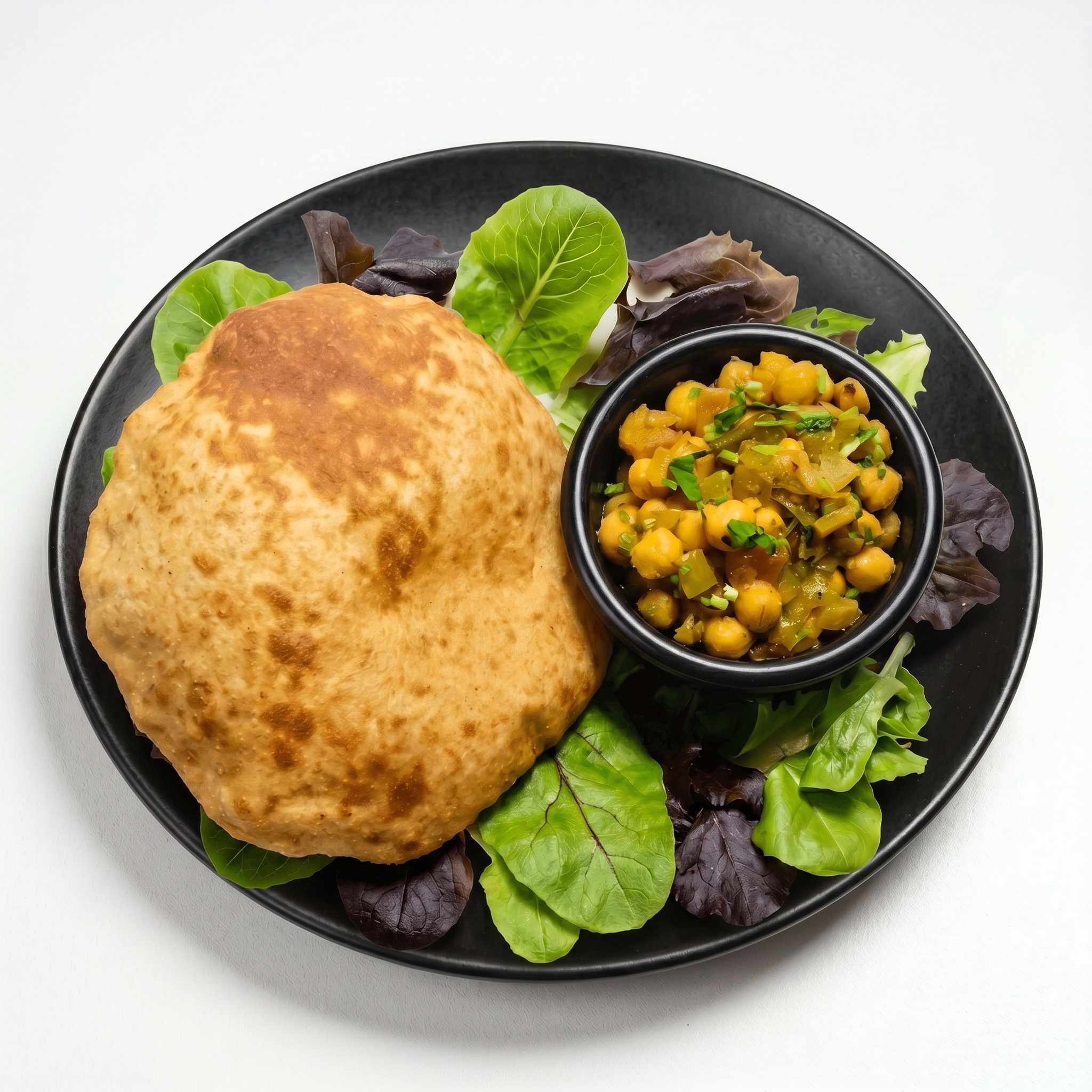 Chana Bhajee with Poori.