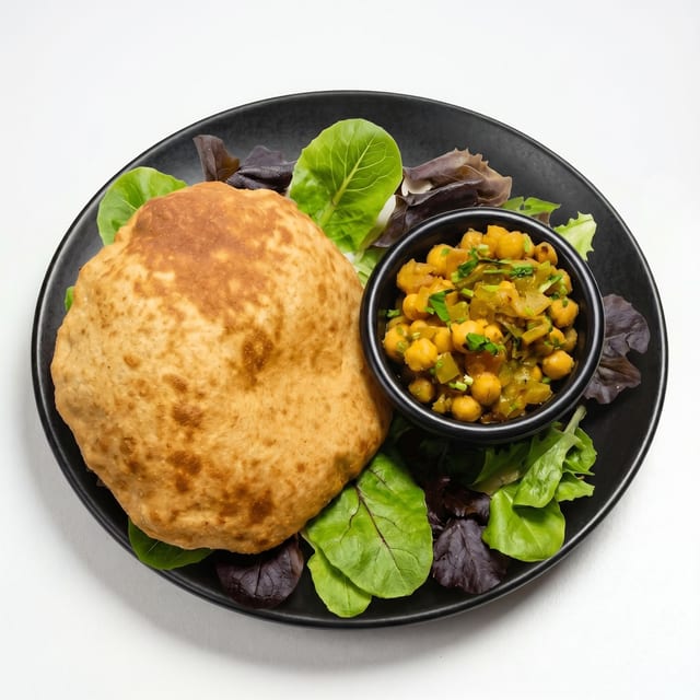 Chana Bhajee with Poori.